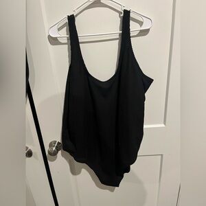 Black Ribbed Bathingsuit